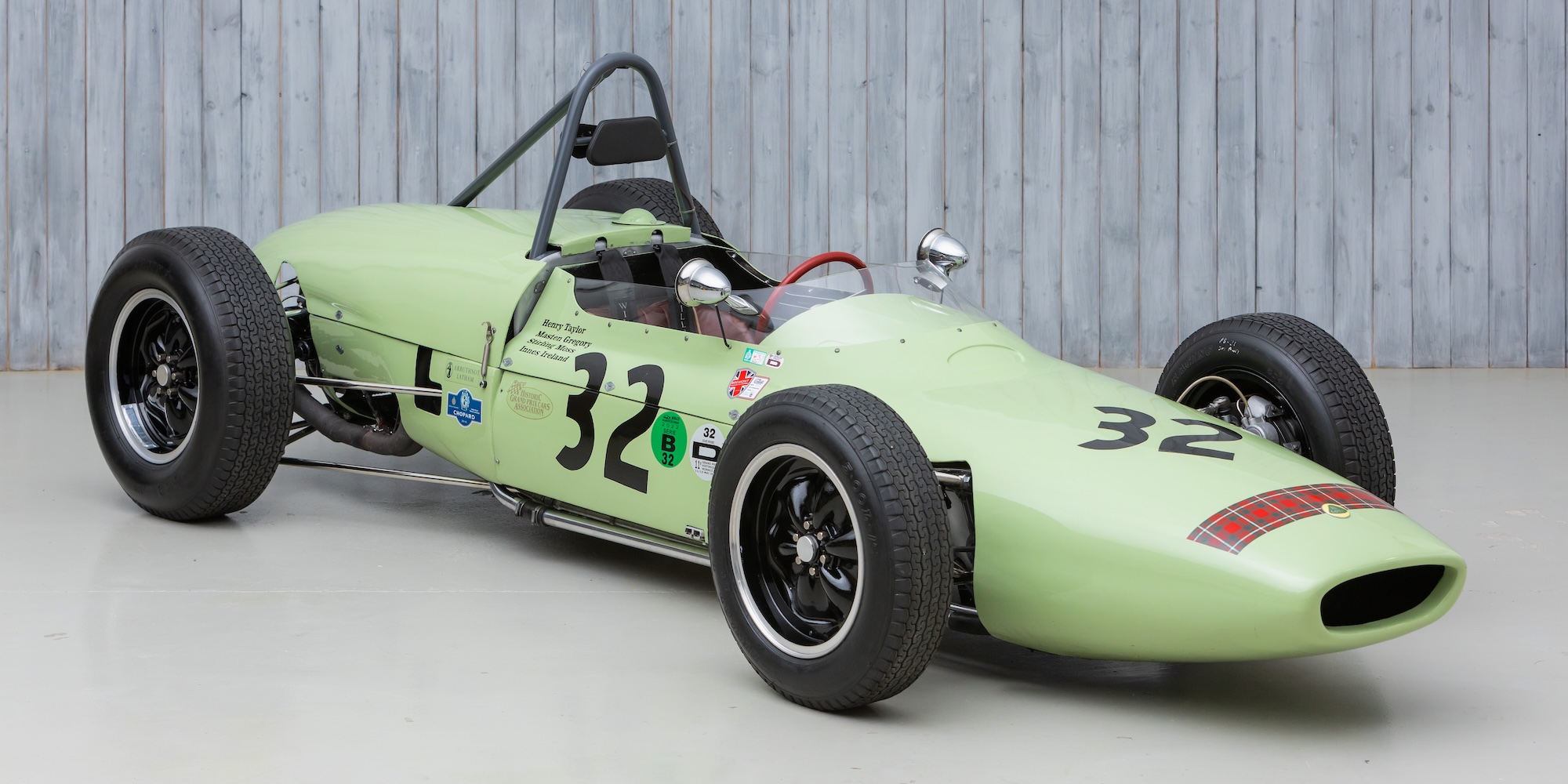 The Ex – Sir Stirling Moss Grand Prix Winning, Innes Ireland, Henry Taylor,  Masten Gregory, Cliff Allison, U.D.T Laystall,  1961 Lotus – Climax 18/21 Formula 1